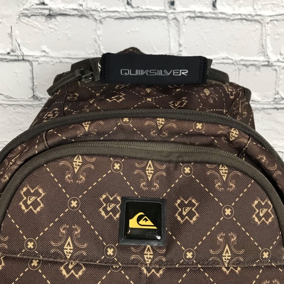 Quicksilver Adult Unisex Brown Medium Students School Bookbag Traveler Backpack - Picture 2 of 9